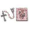 Pewter Baby Girl's First Deluxe Rosary in Pink