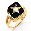 Square Eastern Star Ring