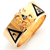 Yellow Gold 8mm Scottish Rite 32nd Degree Ring