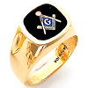 Yellow Gold Harvey & Otis Smooth Masonic Ring