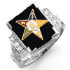 10kt White Gold Diamond Eastern Star Ring
