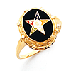 Oval Eastern Star Ring