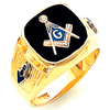 Yellow Gold Harvey & Otis Blue Lodge Ring with Wide Shank