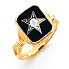 Rectangular Eastern Star Ring