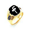 Yellow Gold Tubal Cain Masonic Ring