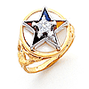 Round Eastern Star Ring