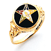 Round Eastern Star Ring