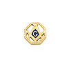 Octagonal Masonic Tie Tac - 10k Yellow Gold