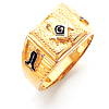 Yellow Gold Book Blue Lodge Masonic Ring