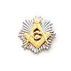 10k Two-tone Gold Starburst Masonic Tie Tac