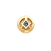 10k Yellow Gold Round Cut-out Masonic Tie Tac