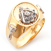 Two-tone Gold Harvey & Otis Past Master Ring with Round Top