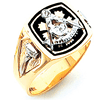 Yellow Gold Harvey & Otis Past Master Ring Black Enamel - Design Yours