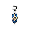 10k White Gold Masonic Tie Tac with All Seeing Eye