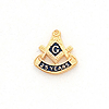 10k Yellow Gold Masonic 25 Year Tie Tac