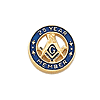 10k Yellow Gold Round Masonic 25 Year Tie Tac