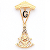 2 3/4in Past Master Masonic Jewel - 10k Gold