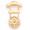 2 3/4in Past Master Masonic Jewel 10k Yellow Gold