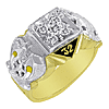 Yellow Gold 1/2 CT Diamond Scottish Rite Ring