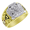 Yellow Gold 1/10 CT Diamond Scottish Rite Ring