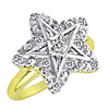 1/4 CT Diamond Eastern Star Ring