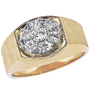 10kt Yellow Gold Men's 1 ct tw Diamond Cluster Ring