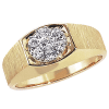 10kt Yellow Gold Men's .50 ct tw Diamond Cluster Ring