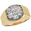 10kt Yellow Gold Men's 1.5 ct tw Diamond Cluster Ring
