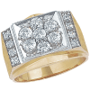 10kt Yellow Gold Men's 1.5 ct tw Diamond Kentucky Cluster Ring
