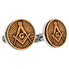 Stainless Steel and Bronze Masonic Cuff Links