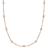 14k Rose Gold 1/2 ct Diamond Station 18in Necklace