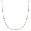 14k Yellow Gold 1 ct Diamond Station 18in Necklace