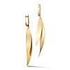 I. Reiss 14k Yellow Gold .15 ct tw Diamond Leaves Dangle Earrings