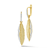 I. Reiss 14k Yellow Gold .30 ct tw Diamond Feather Dangle Earrings