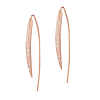 I. Reiss 14k Rose Gold .10 ct tw Diamond Small Bow Threader Earrings