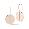 I. Reiss 14k Rose Gold .15 ct tw Diamond Pave Disc Dangle Earrings