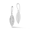I. Reiss 14k White Gold .20 ct tw Diamond Feather Dangle Earrings