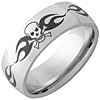 Titanium 8mm Skull Ring with Domed Center