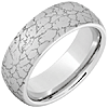 Serinium Ring with Tectonic Laser Engraving and Beveled Edges 8mm