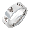 Titanium 8mm Deer Head Ring