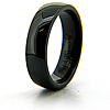  Black Ceramic 6mm Domed Ring
