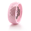 Pink Ceramic 8mm Faceted Ring