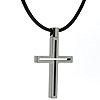 45mm Tungsten Cross Pendant and 18in Cord