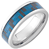 Serinium Ring with Blue Carbon Fiber Inlay 8mm