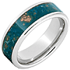 Serinium Ring with Blue Royal Copper Inlay 8mm