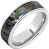 Serinium Ring with Abalone Inlay 8mm