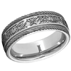 Serinium Ring with Latigo Design and Braided Edges 6mm