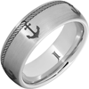 Serinium Anchors and Rope Ring with Satin Finish 8mm