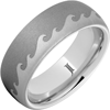 Serinium Surf's Up Waves Ring with Sandblast Finish 8mm