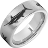 Serinium Sport Fish Marlin Dorado Tuna Ring with Sandblast Finish 8mm